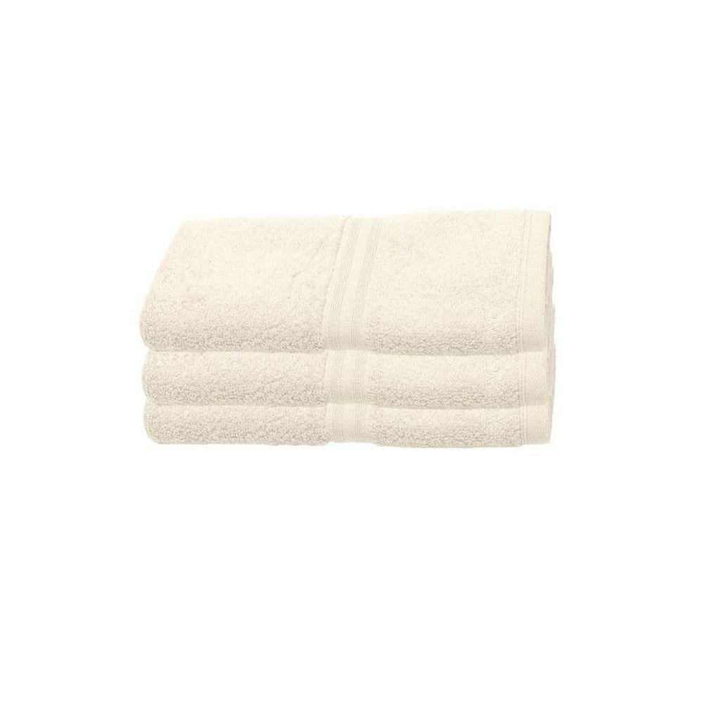 Kit 3 Toalhas De Lavabo Buettner Fio Egípcio Platine 30X50Cm