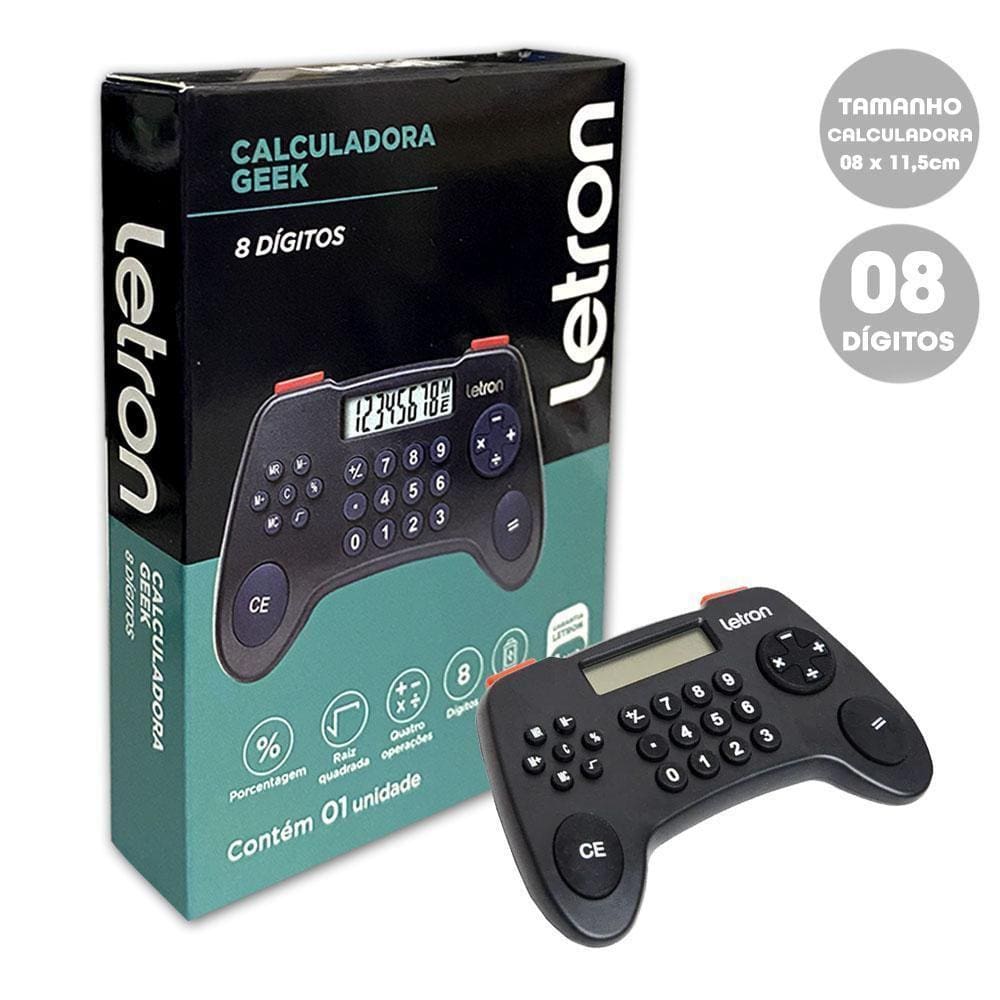 Calculadora De Bolso 8 Dígitos Geek Letron Controle Joystick