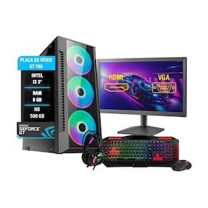 Pc Gamer Completo Hercules i3 3º Geração GT 740 8GB HD 500GB