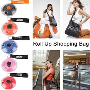 Bolsa Compras Sacola Reutilizável Mágica Enrolar To Roll Up