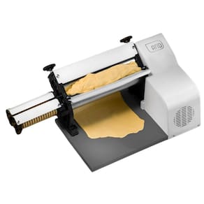Cilindro Laminador de Massas Pizza Pães Padaria 28cm Cromado Branco Com Cortador - Anodilar