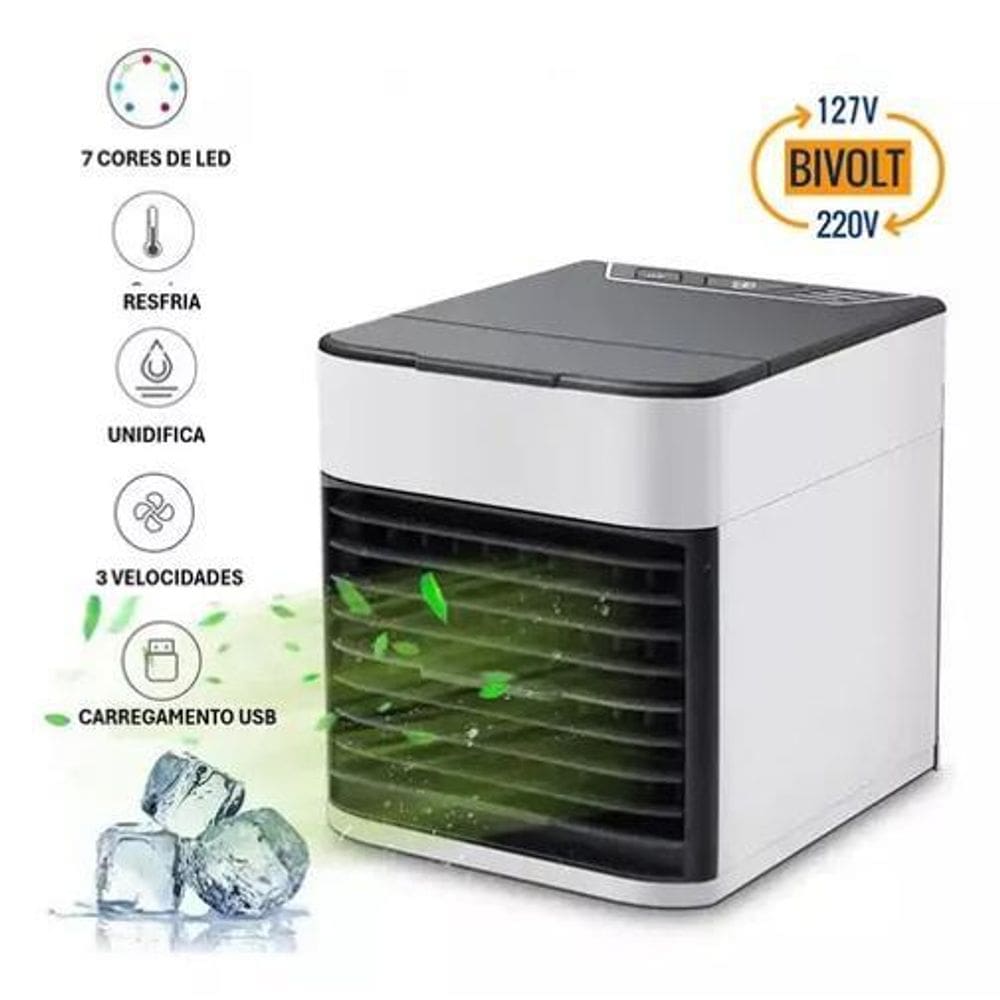 Mini Ar Condicionado e Purificador 3 Vel. 500ml