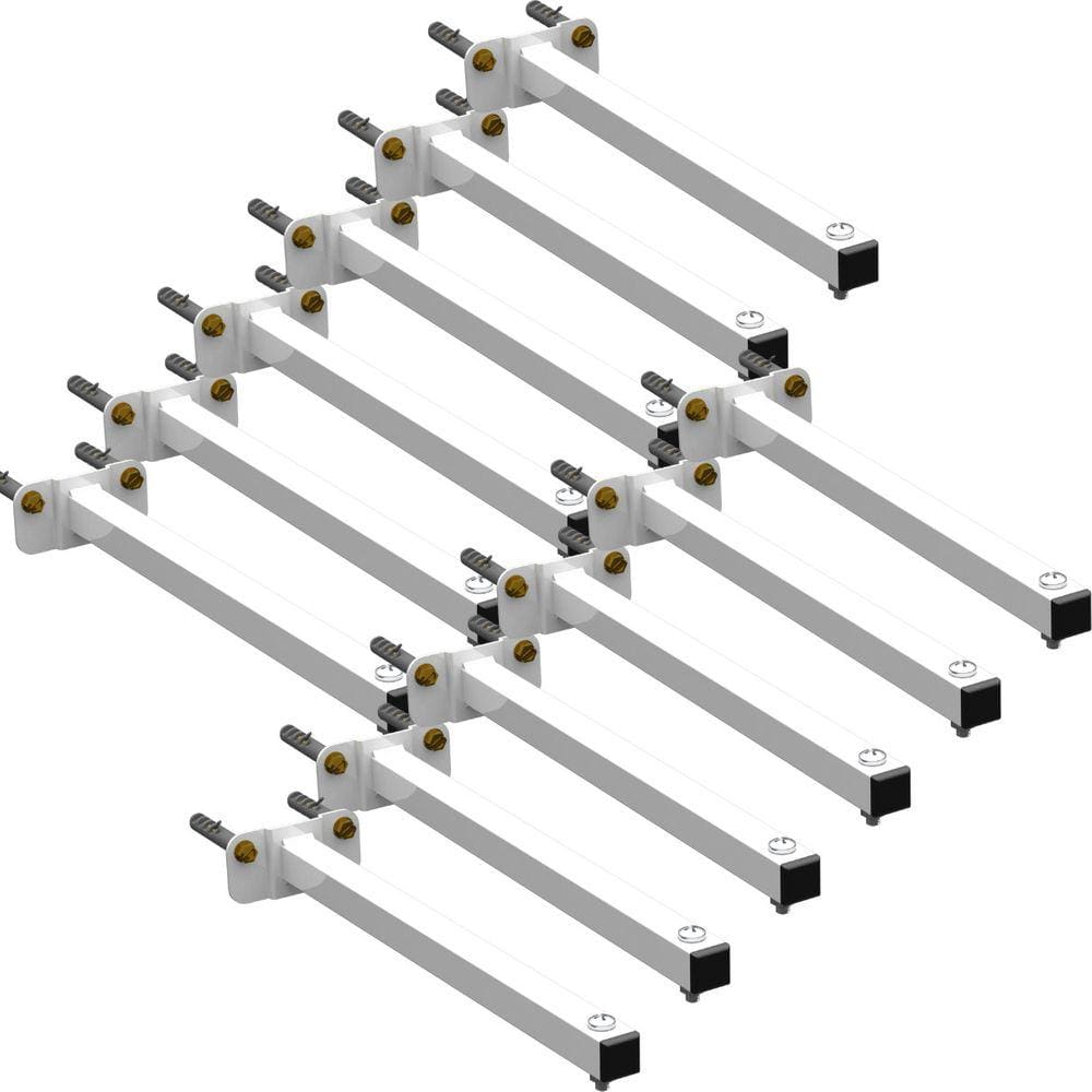 12 SUPORTES REFLETOR BASE RETA BRAÇO 40 cm 12 Cjts