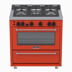 Fogao 5 Bocas Venax Temis Vermelho Gas Glp