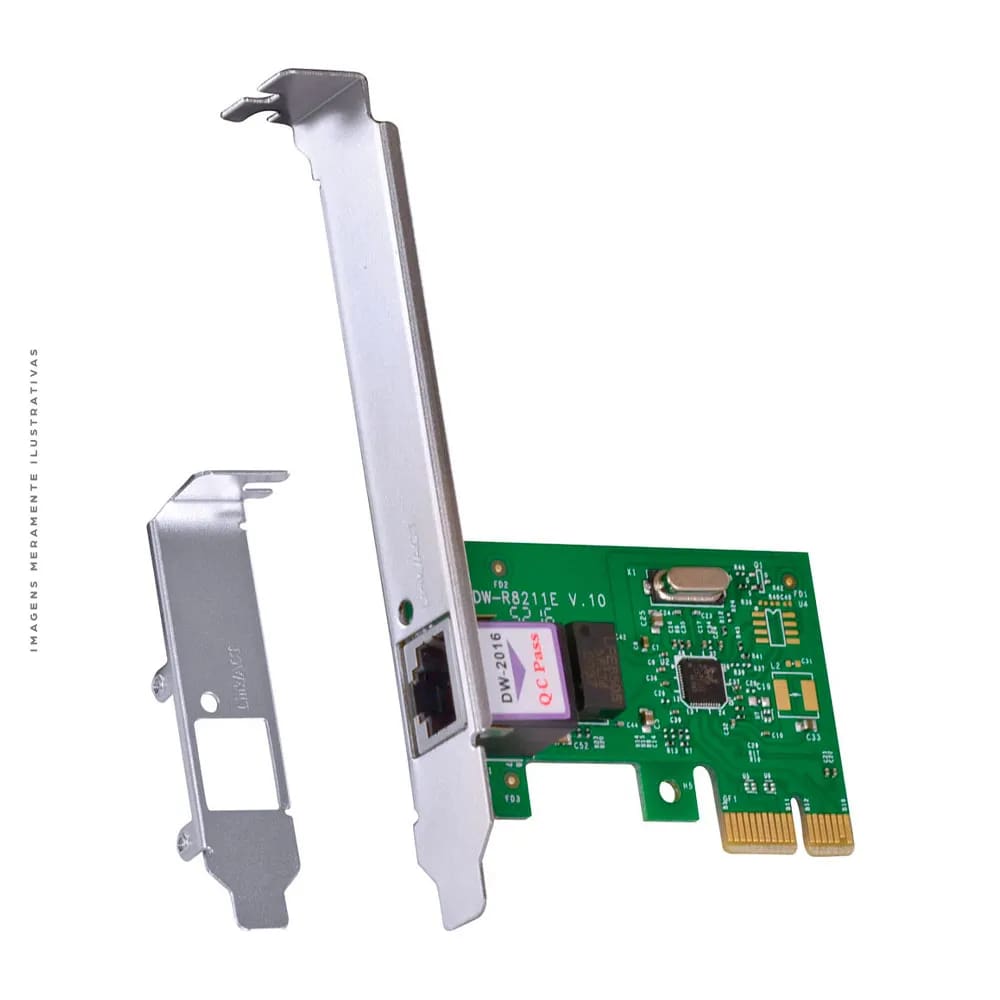 Placa de Rede 10/100/1000 PCI-E com suporte Low Profile, Vinik - PRV1000E (26261)