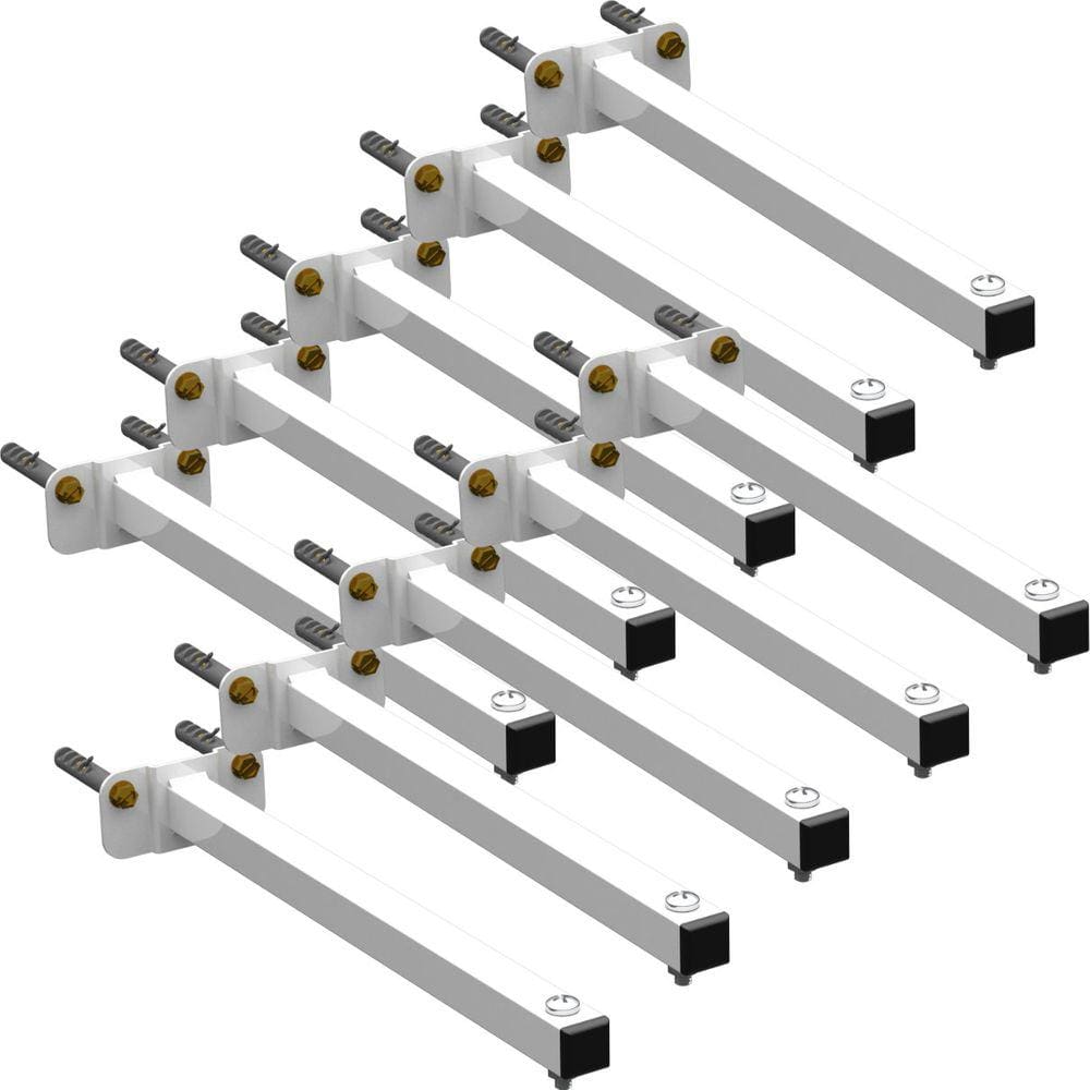 10 SUPORTES REFLETOR BASE RETA BRAÇO 30 cm 10 Cjts