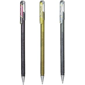 Kit 3 Canetas Pentel Hybrid Dual Metallic Gel 1.0 Mm