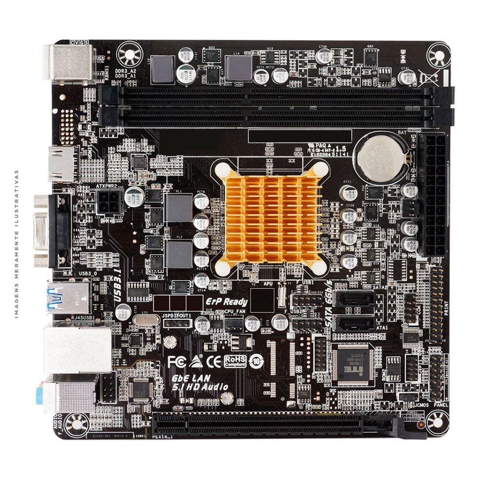 Placa Mãe Biostar A68N, CPU AMD Onboard, DDR3, Mini ITX - A68N-2100K 2.0