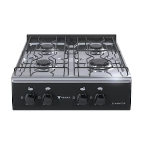 Fogao de Mesa 4 Bocas Venax Flamatop Preto Gas Glp