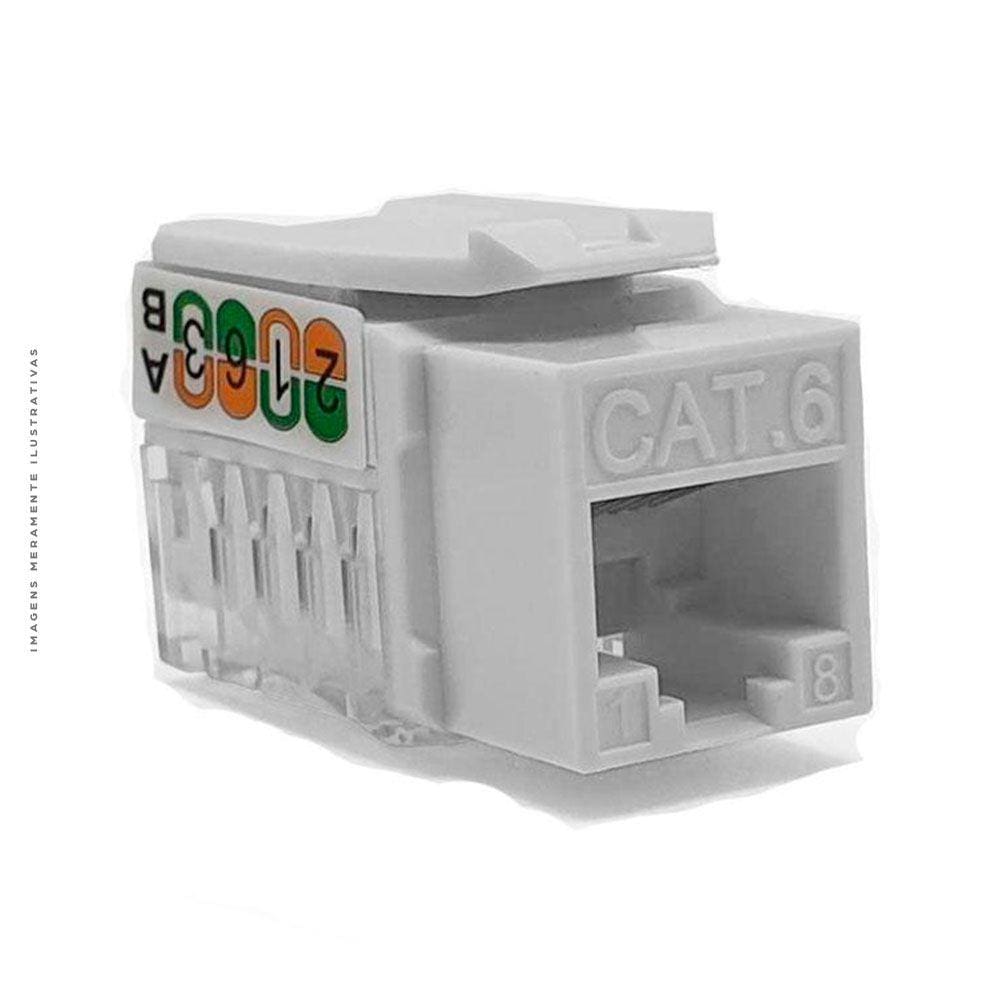 Conector Keystone RJ45 CAT6 PlusCable, 180 Graus - LA-K60