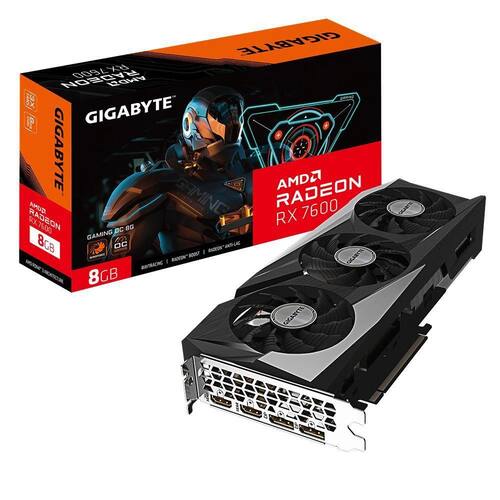 Placa de Vídeo Gigabyte RX 7600 Gaming OC 8GB GDDR6