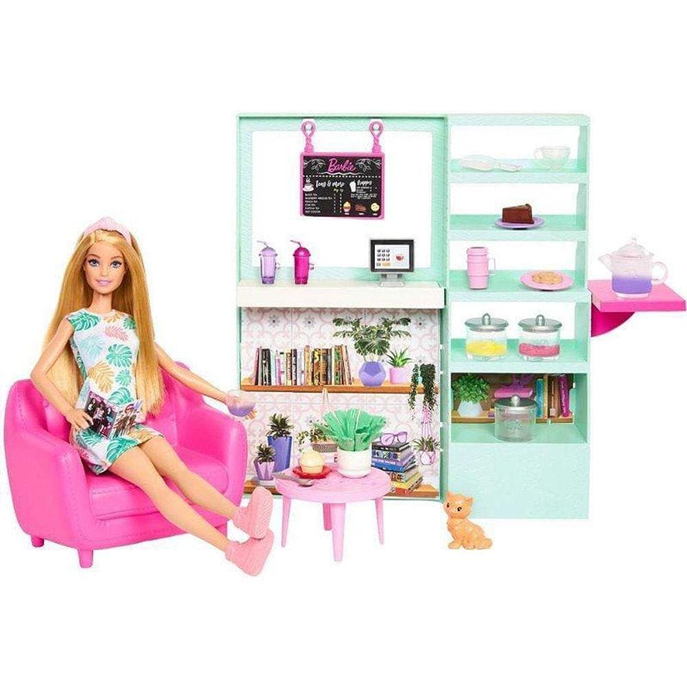 Barbie Cute n Cozy Café com Bule que Muda de Cor - 21 Peças