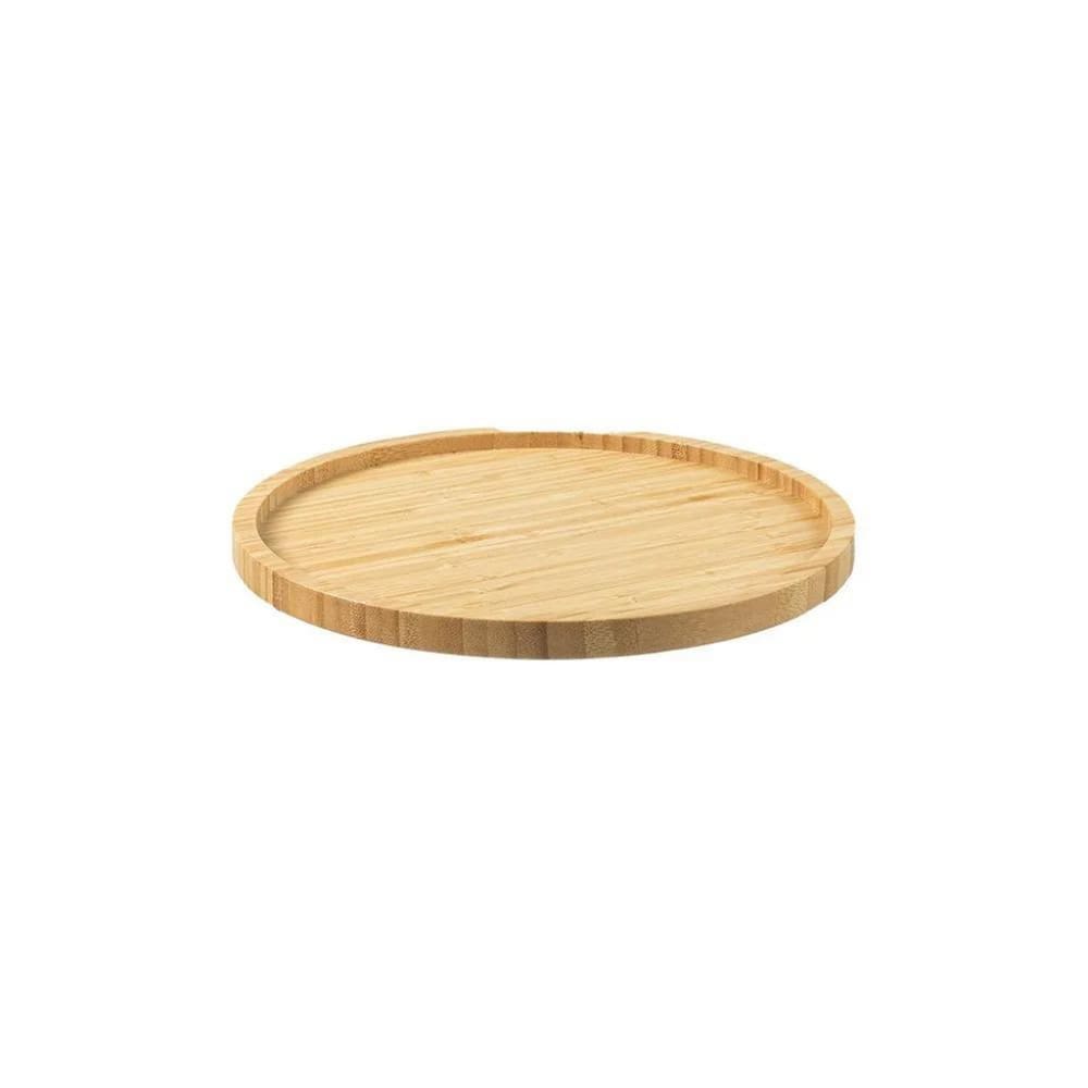 Organizador Giratório Baixo Em Bambu Keep 25cm Ou