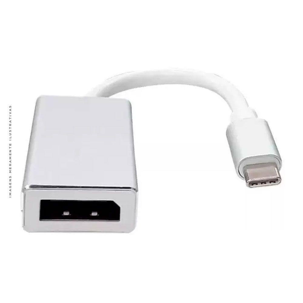 Cabo Conversor USB-C (Macho) X Displayport (Fêmea) - MD9