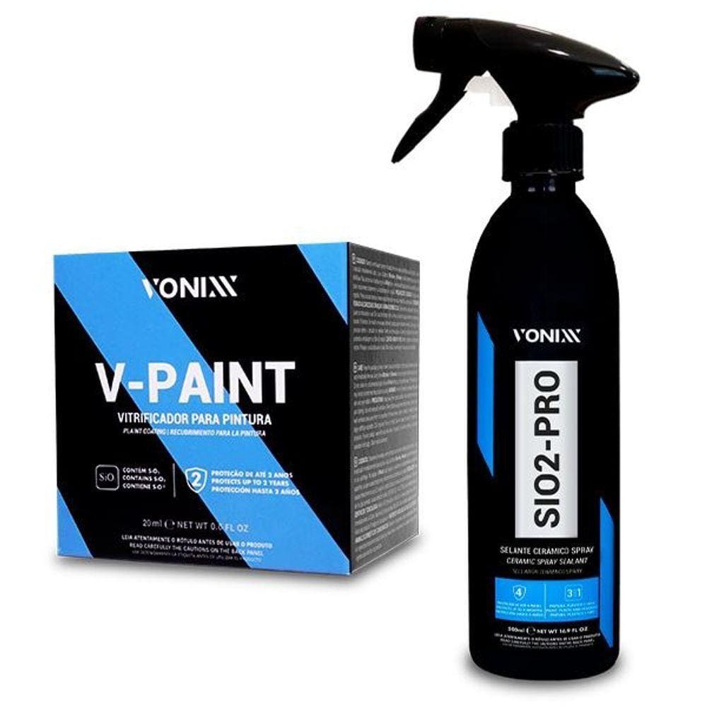 Kit Vitrificacao + Manutencao Vonixx - V Paint E Sio2 Pro