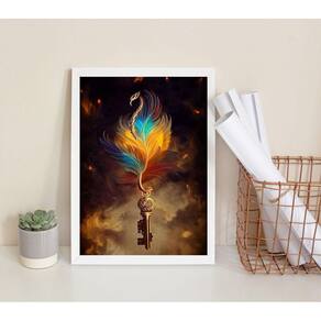 Quadro Decorativo Arquétipo Fênix- Chave 24X18Cm