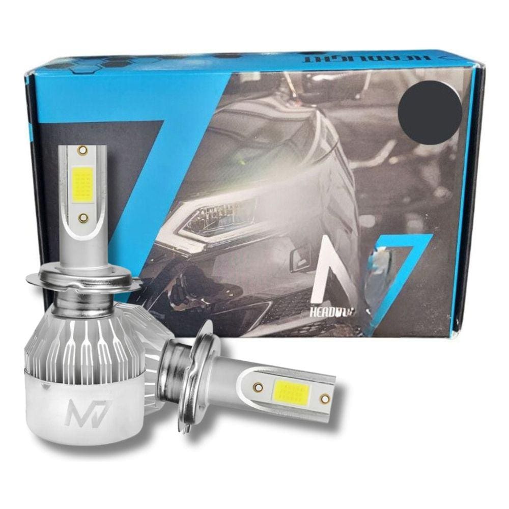 Kit Lâmpada Super LED M7 H27 6500K 3000 Lumens 50W - 12v