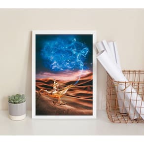 Quadro Decorativo Lâmpada Mágica 24X18Cm - Com Vidro