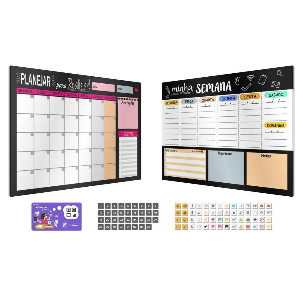 Quadros Produtiv. Calendário 60x40cm - Tecnologia Embarcada