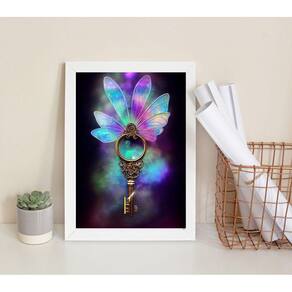 Quadro Decorativo Chave Mágica - Arquétipo 33X24Cm - Vidro