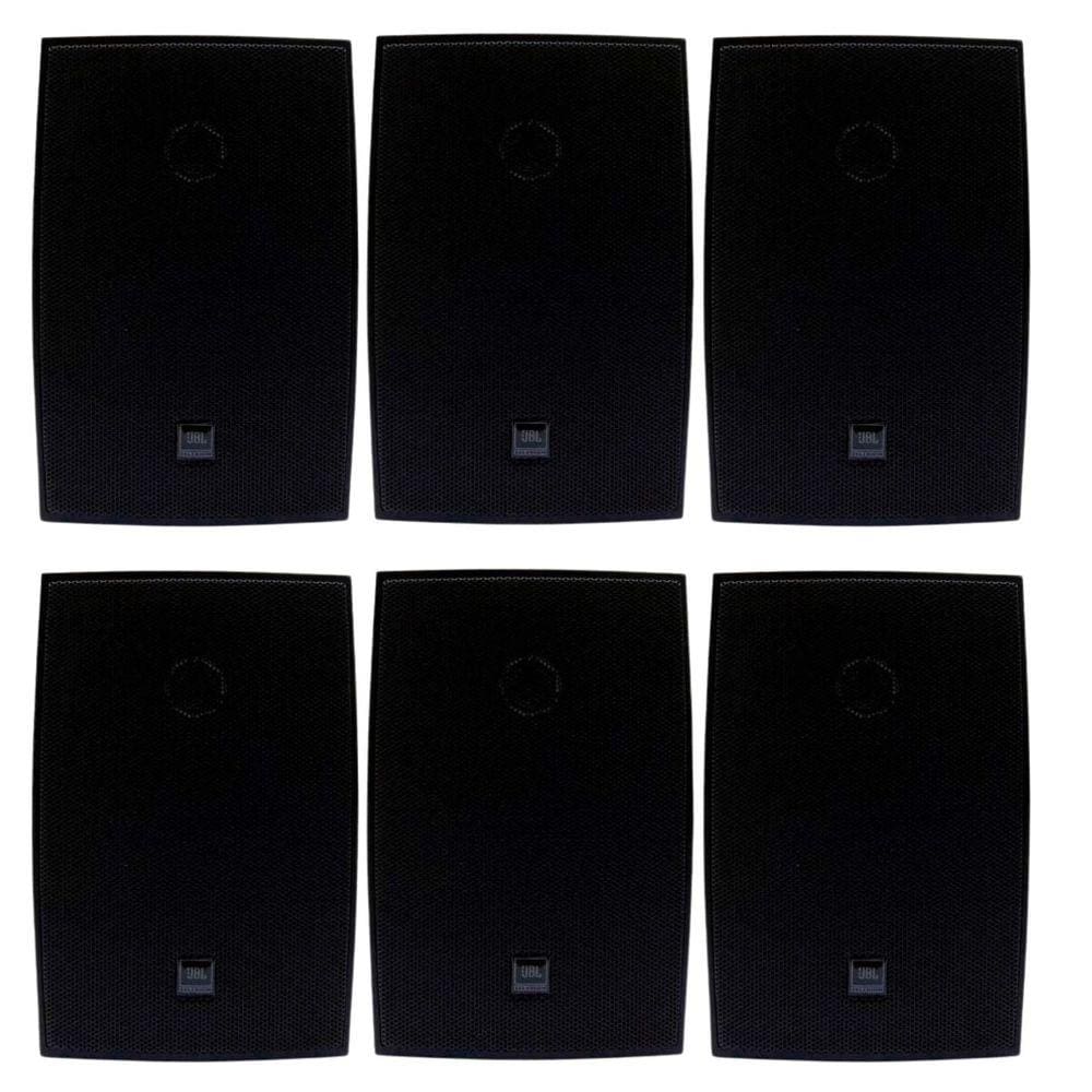 Kit 6 Caixas de Som Acústica JBL C621P Passiva Preta - 200 Watts RMS
