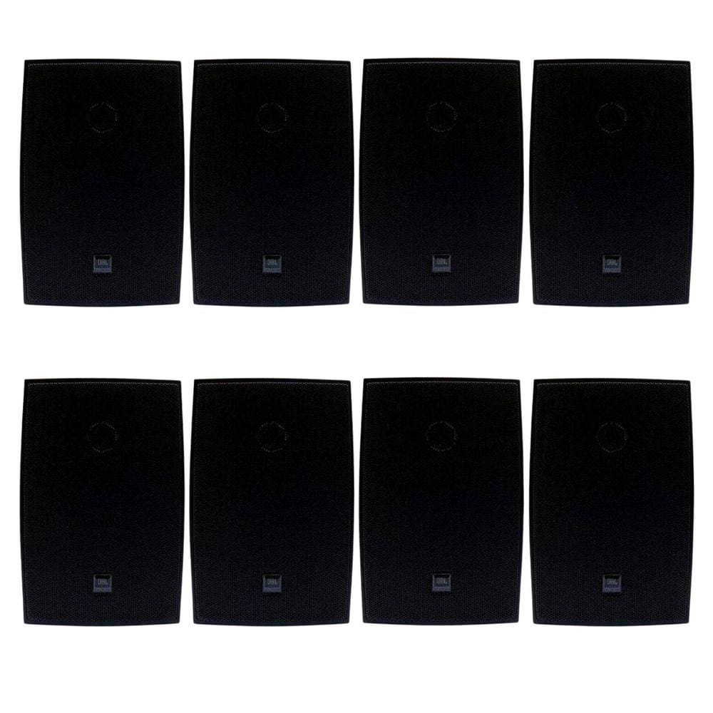 Kit 8 Caixas de Som Acústica JBL C621P Passiva Preta - 200 Watts RMS