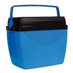 Caixa Térmica Mor 34L Azul/Preto - Mantém Bebidas Geladas