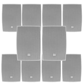 Kit 10 Caixas de Som Acústica JBL C621B Passiva Branca - 200 Watts RMS