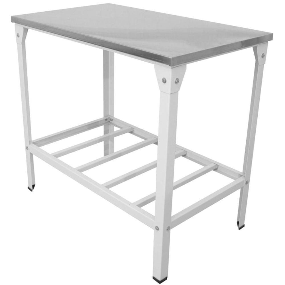 Mesa Inox Profissional Industrial Linha Leve 0,93x0,55 Prateleira - Innal