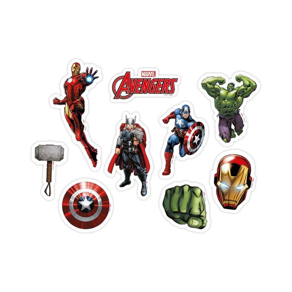 Mini Personagem Decorativo Avengers 62 Unidades