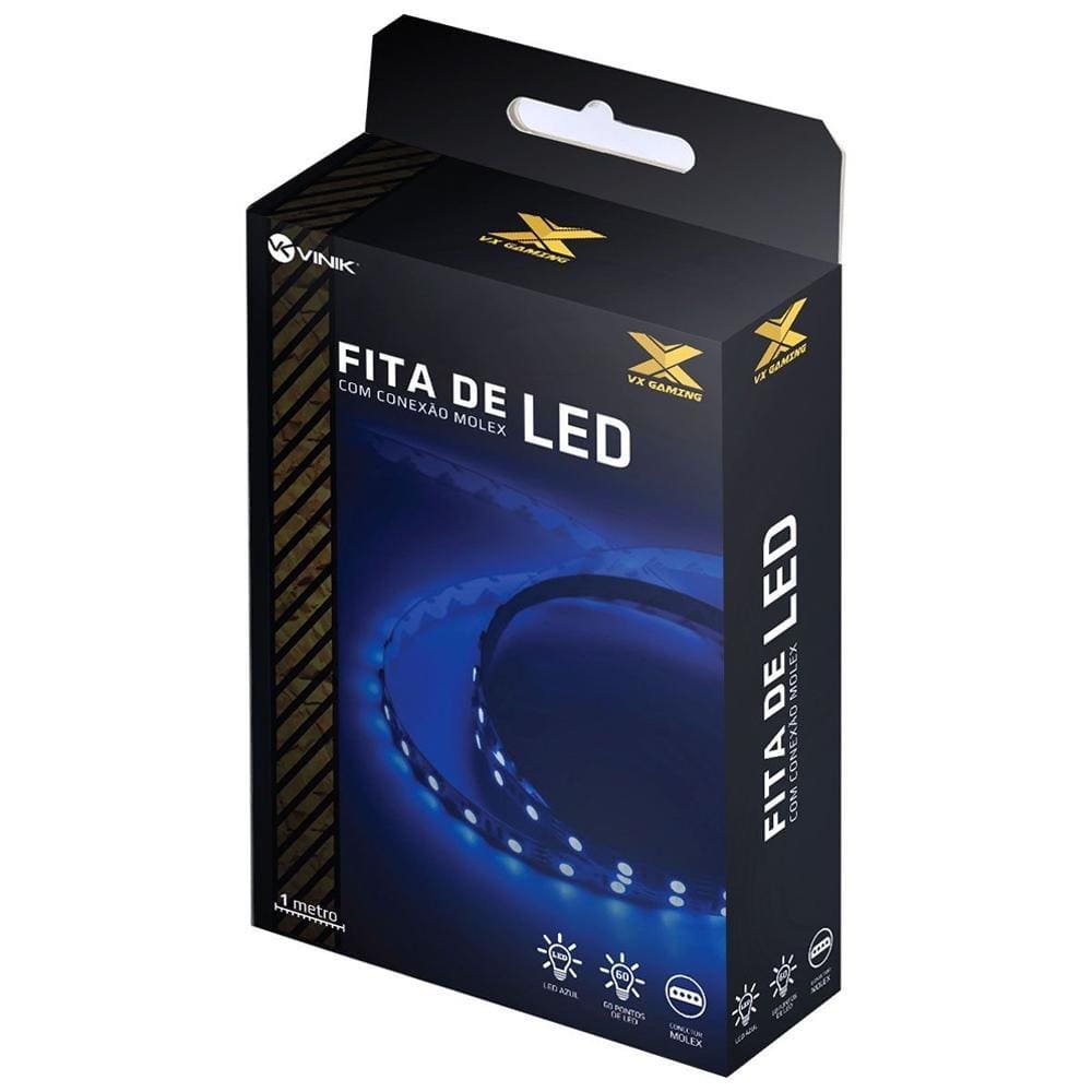 Fita de LED Vinik VX Gaming, LED Azul, 1m - 31393
