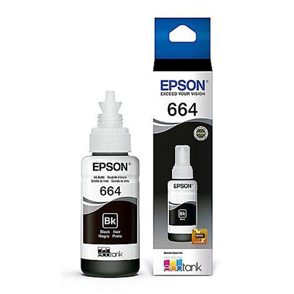 Refil de Tinta Epson 664 Preto T664120