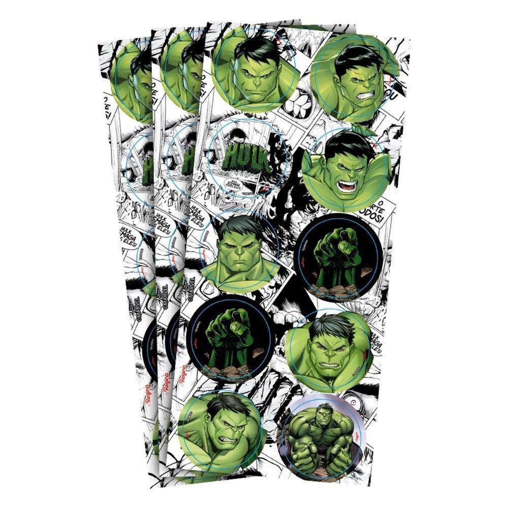 Adesivo Hulk Redondo 30 Unidades