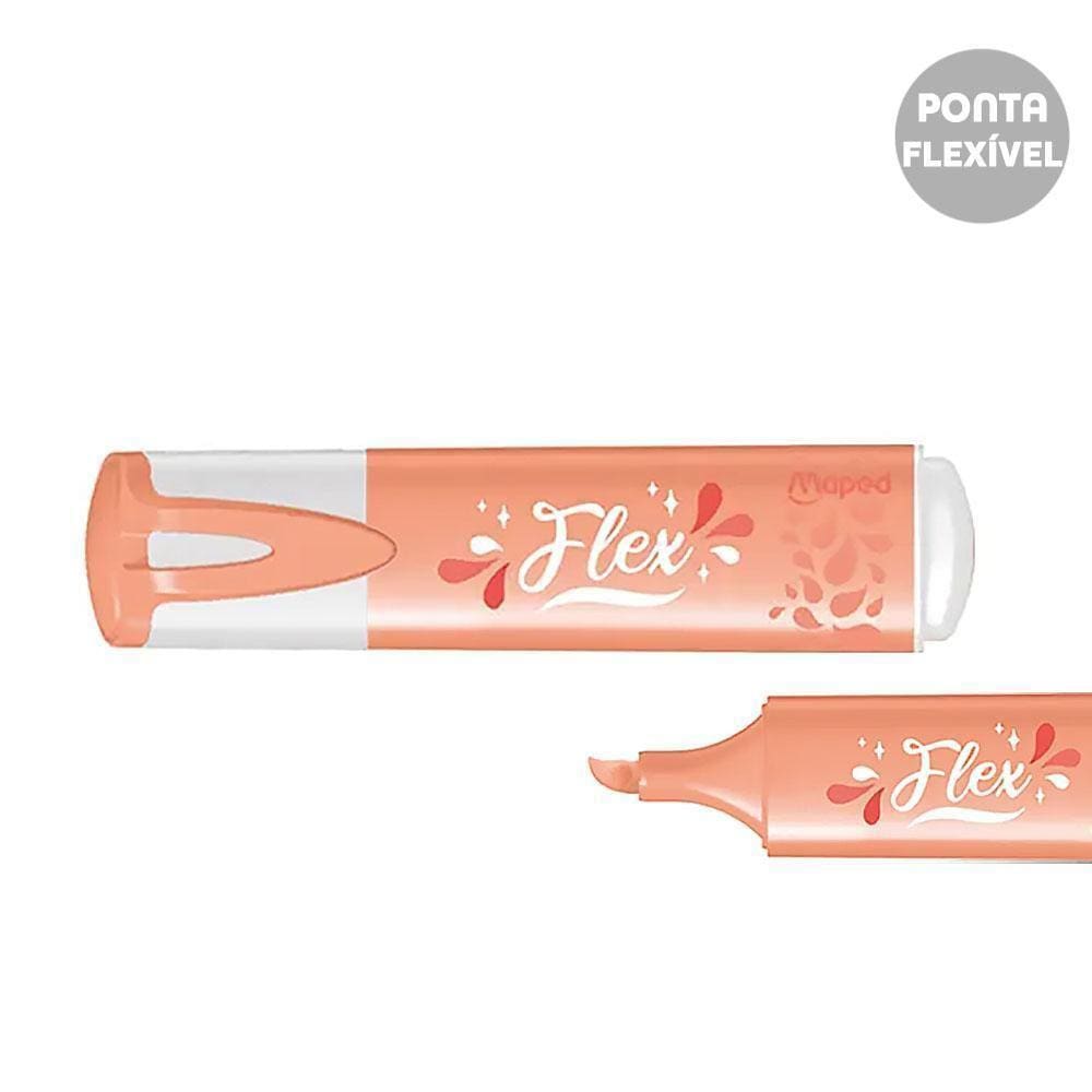 Marca Texto Flex Pastel Maped Vermelho