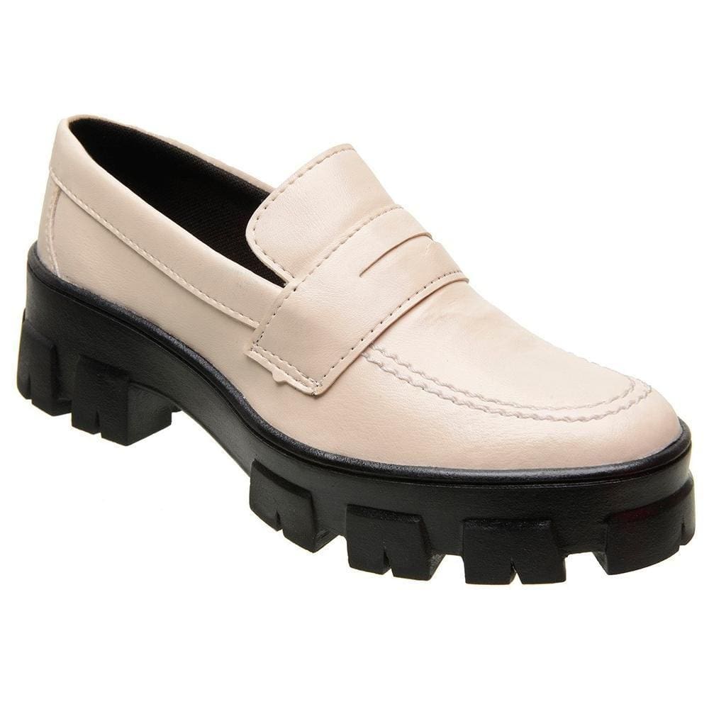 Mocassim Feminino Salto Tratorado Plataforma Casual