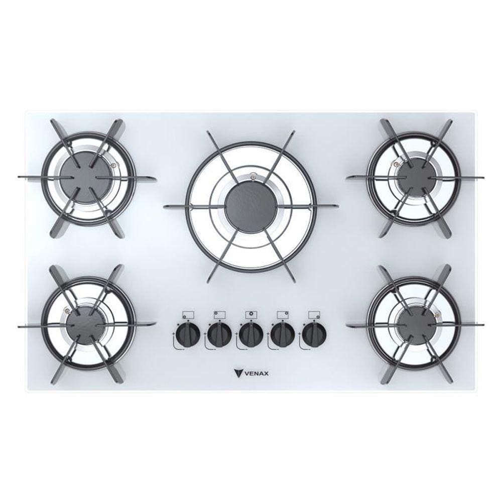 Cooktop 5 Bocas Venax Sognare Branco Gas Glp