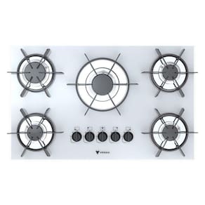 Cooktop 5 Bocas Venax Sognare Branco Gas Glp