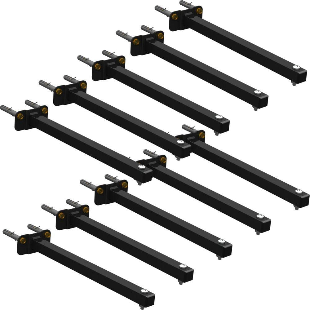 10 SUPORTES REFLETOR BASE RETA BRAÇO 60 cm 10 Cjts