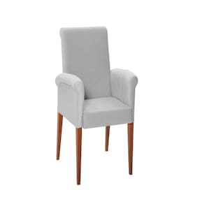 Cadeira Rubi Pés De Madeira Garapa Linho Off White