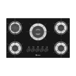 Cooktop 5 Bocas Venax Arena Preto/Branco Gas Glp