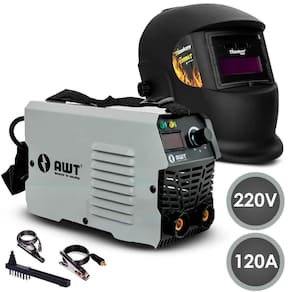 Máq. de Solda AWT MMA120 120A + Máscara Automática Titanium