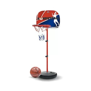 Mini Tabela De Basquete 2 Em 1 Com Bola E Pedestal Ajustável