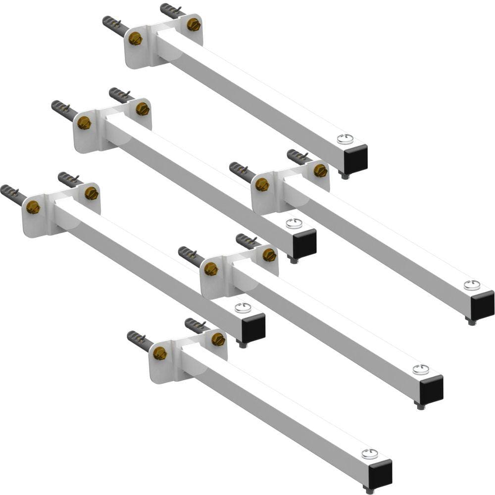 06 SUPORTES REFLETOR BASE RETA BRAÇO 50 cm 6 Cjts