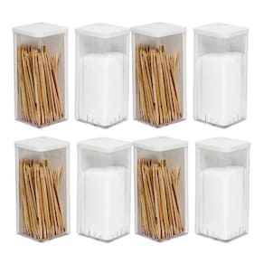 Kit 4 Saleiros 4 Paliteiros Branco Bar Restaurante Branco