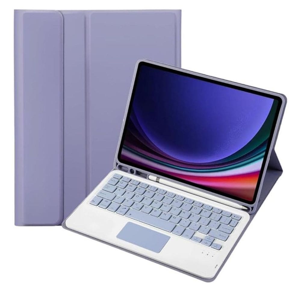 Capa Teclado Trackpad Tablet Samsung S9 Lilás