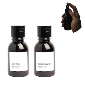 Kit Frasco 100Ml Viagem Basic Âmbar Shampoo Condicionador