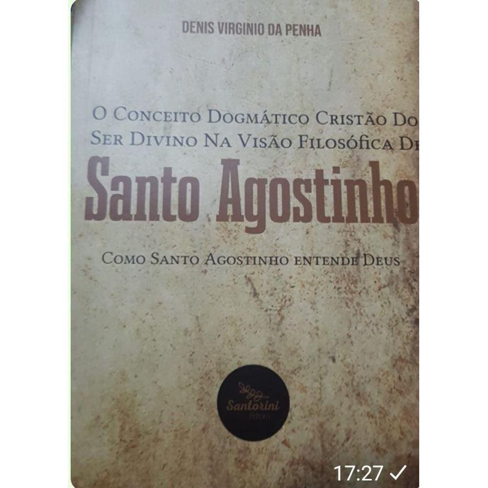 Livro Santo Agostinho Editora Santorini