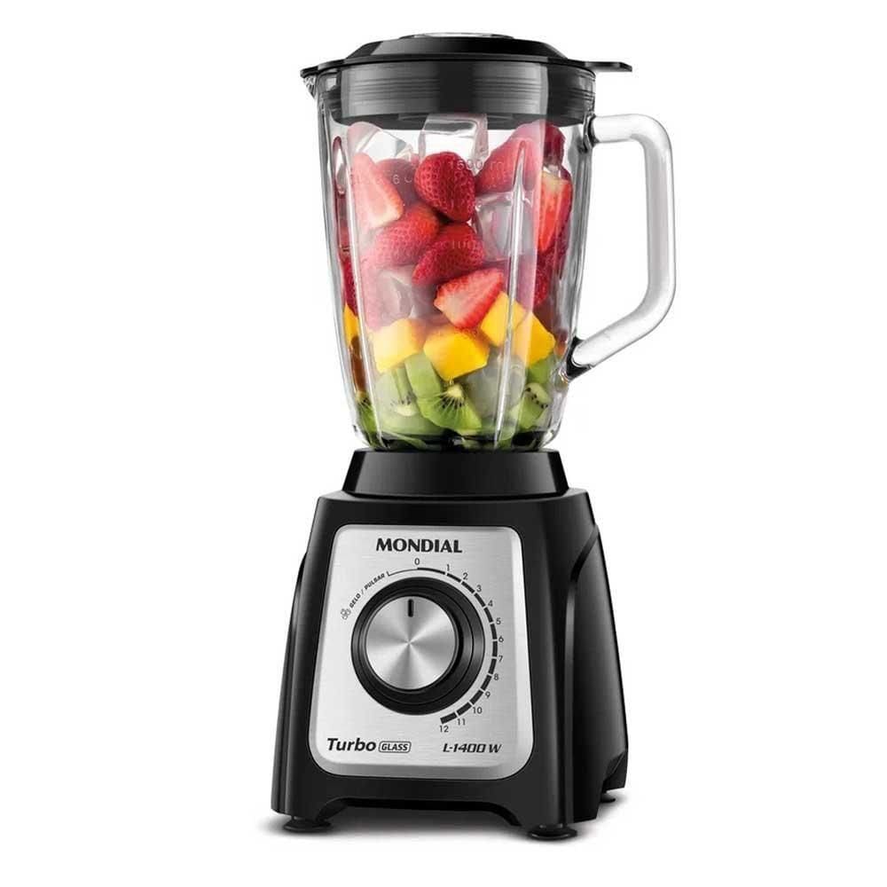 Liquidificador Mondial Turbo Glass 1400W L-1400Gi Preto 220V