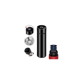 Garrafa Térmica Em Aço Inox Com Termômetro Led Digital 500Ml
