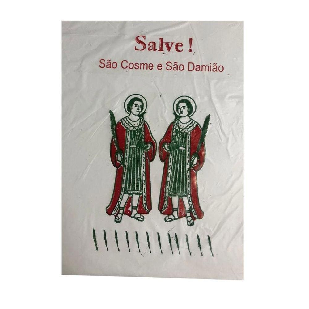 Kit 7000 Sacos De Plástico Festa Cosme E Damião 16X24Cm